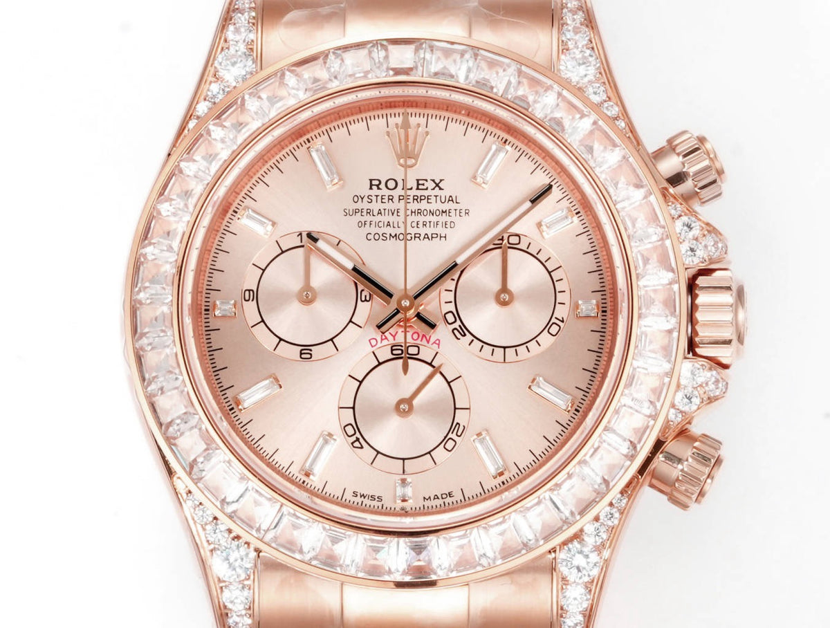 Rolex Cosmograph Daytona 40mm N+ Factory V2 Weighted Baguette Bezel Automatic Watch
