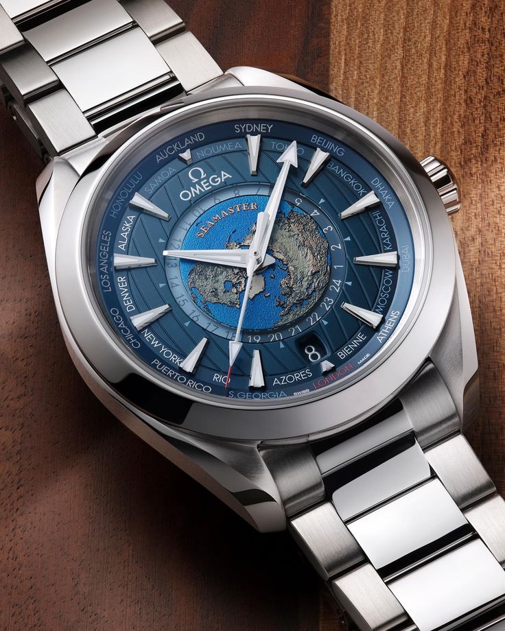 Aqua Terra Worldtimer 43mm - Classic Blue