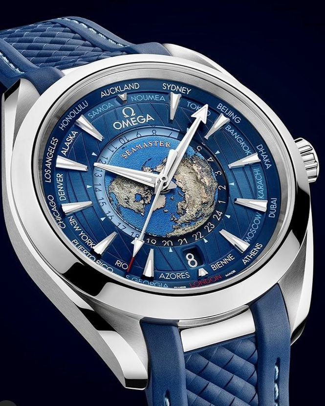 Aqua Terra Worldtimer 43mm - Classic Blue